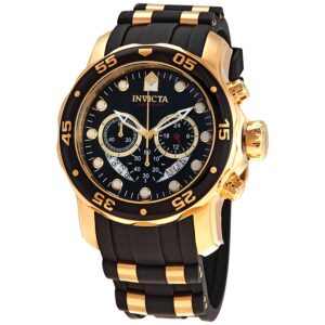 invicta pro diver chronograph black semi transparent dial men's watch 6981