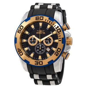 invicta pro diver chronograph quartz black dial men's watch 30765