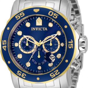 invicta pro diver chronograph quartz blue dial men's watch 33996