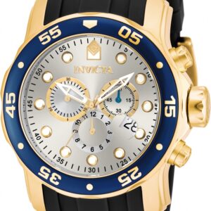 invicta pro diver chronograph quartz silver dial men's watch 17880