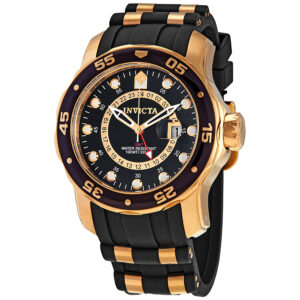 invicta pro diver gmt black dial men's watch 6991