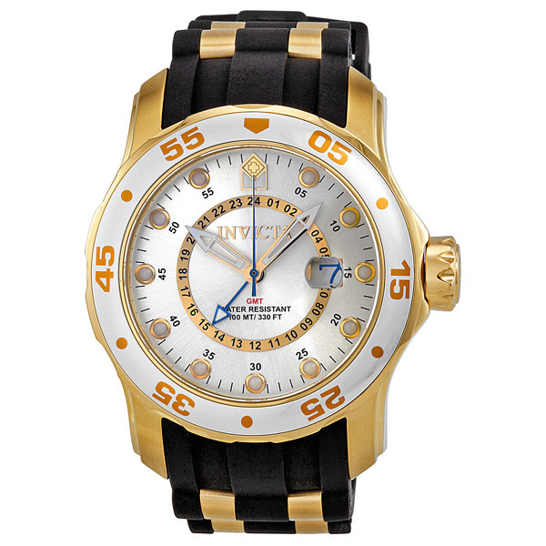 invicta pro diver gmt silver dial men's watch 6995 invicta pro diver gmt silver dial men's watch 6995