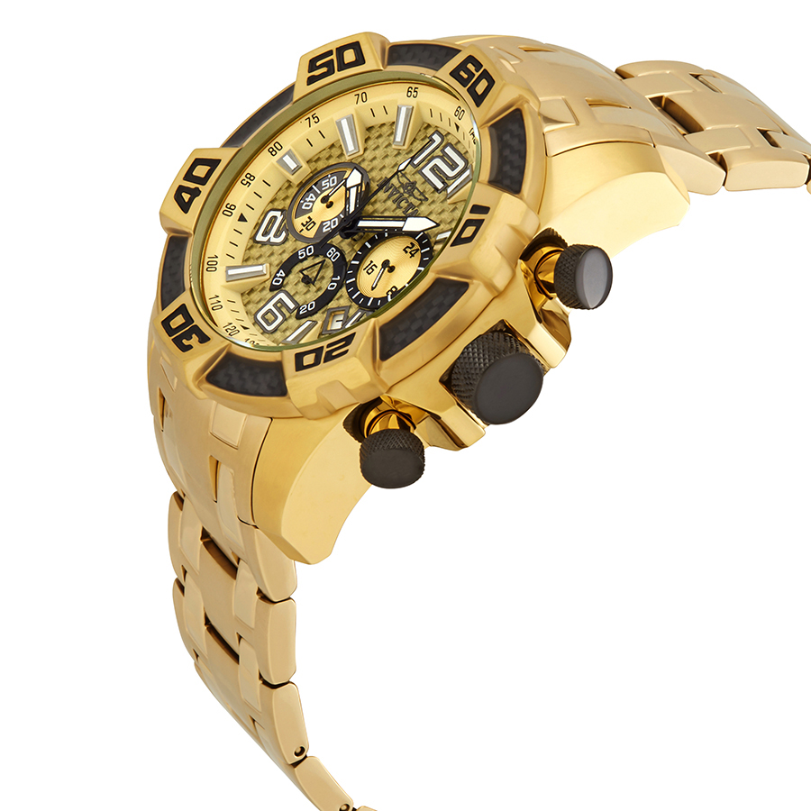 invicta pro diver gold dial chronograph men's watch 25854 invicta pro diver gold dial chronograph men's watch 25854