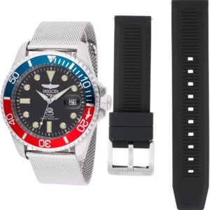 invicta pro diver quartz black dial pepsi bezel men's watch 48215