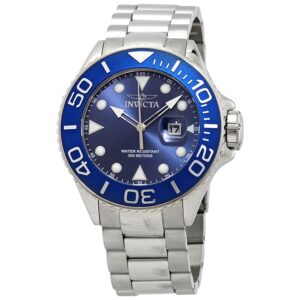 invicta grand diver quartz blue dial stainless steel men's watch 28766