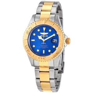 invicta pro diver quartz blue dial two tone men's watch 29942