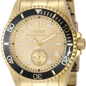 invicta pro diver quartz gold dial men's watch 49428