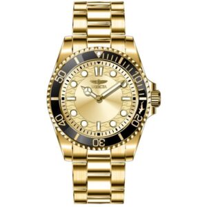 invicta pro diver quartz gold dial men's watch 49700