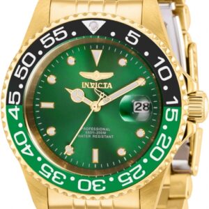 invicta pro diver quartz green dial sprite bezel men's watch 36044