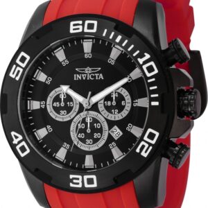 invicta pro diver scuba chronograph gmt quartz black dial men's watch 44546