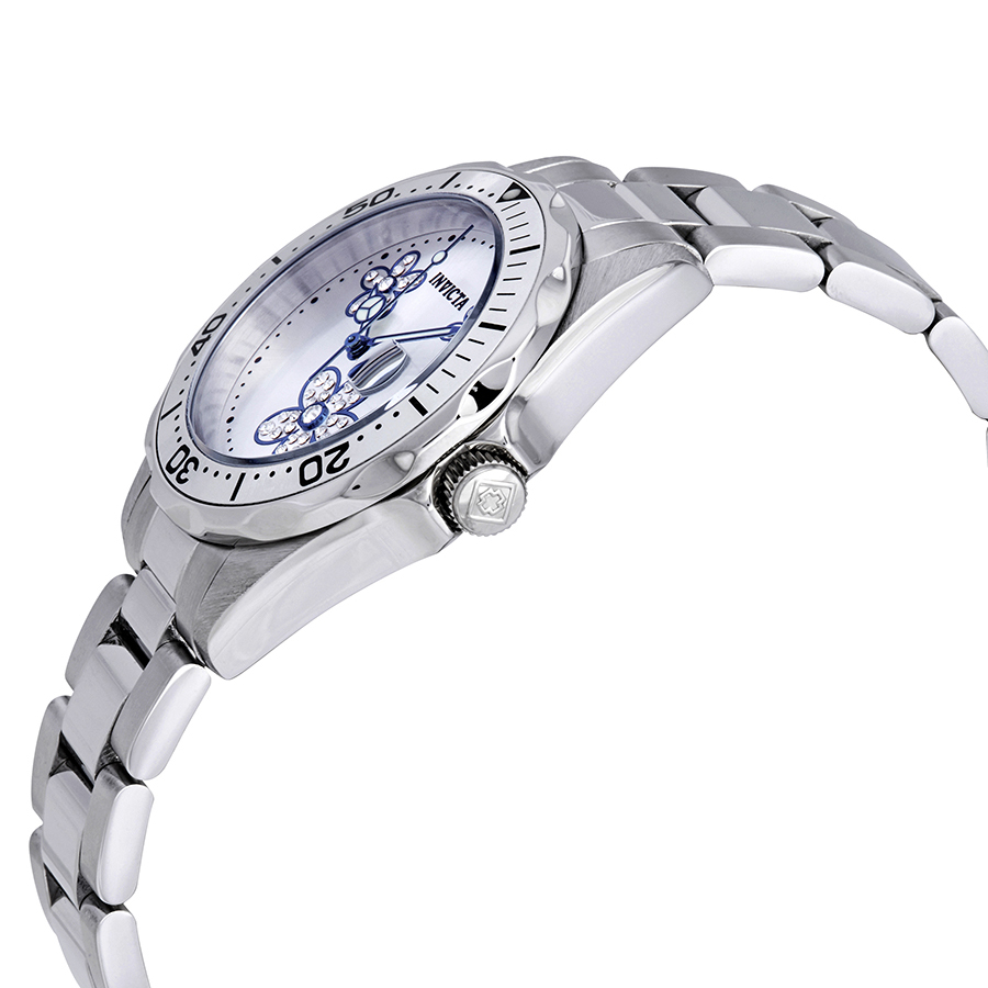 invicta pro diver silver crystal set dial stainless steel ladies watch 12834 invicta pro diver silver crystal set dial stainless steel ladies watch 12834