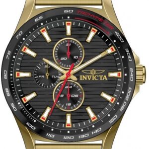 invicta racing quartz black dial men's watch 48871