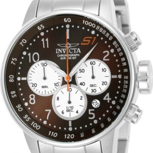 invicta s1 rally chronograph brown dial men's watch 23081