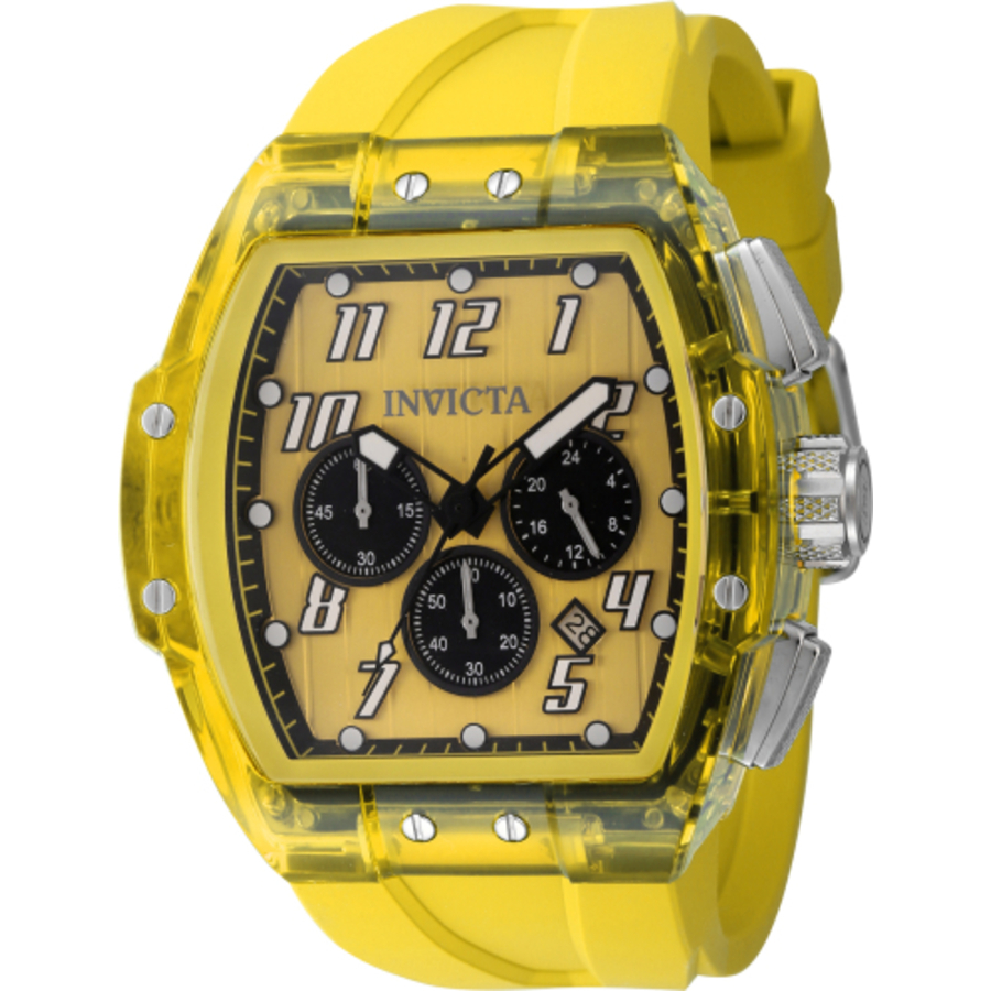 invicta s1 rally chronograph gmt date quartz gold dial men's watch 45482 invicta s1 rally chronograph gmt date quartz gold dial men's watch 45482