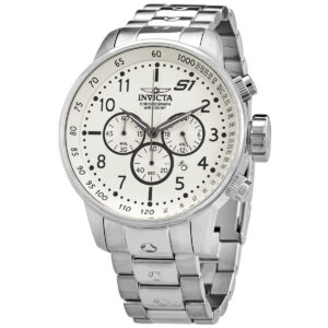invicta s1 rally chronograph ivory dial men's watch 23077