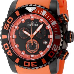invicta sea hunter chronograph gmt quartz black dial men's watch 48986