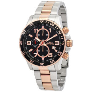 invicta specialty chronograph black dial stainless steel men's watch 14877