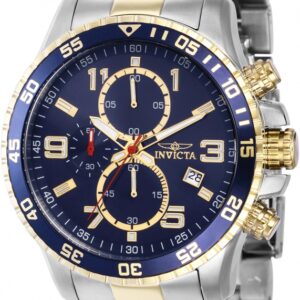 invicta specialty chronograph quartz blue dial men's watch 36984