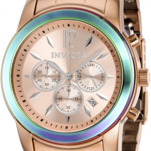invicta specialty chronograph quartz rose dial men's watch 40493