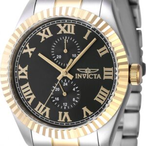 invicta specialty gmt quartz black dial men's watch 47425