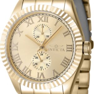 invicta specialty gmt quartz gold dial men's watch 47431