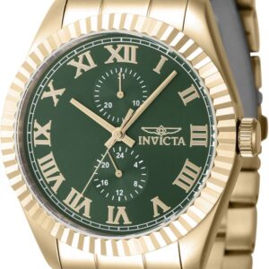 invicta specialty gmt quartz green dial men's watch 47430