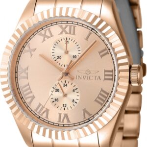invicta specialty gmt quartz rose gold dial men's watch 47433