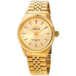invicta specialty gold dial yellow gold tone men's watch 29388