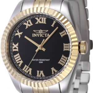 invicta specialty quartz black dial ladies watch 47413