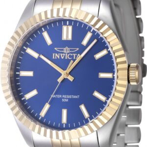 invicta specialty quartz blue dial men's watch 47486