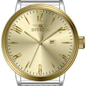 invicta specialty quartz gold dial men's watch 48937
