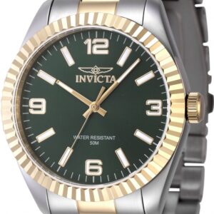 invicta specialty quartz green dial men's watch 47455