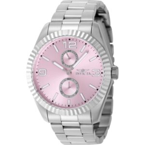 invicta specialty quartz pink dial men's watch 49527