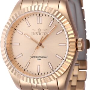 invicta specialty quartz rose gold dial ladies watch 47509