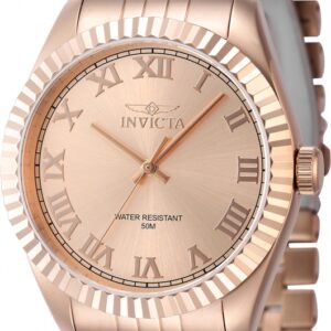 invicta specialty quartz rose gold dial men's watch 47407