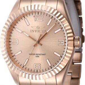 invicta specialty quartz rose gold dial men's watch 47462