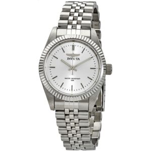 invicta specialty silver dial stainless steel ladies watch 29396