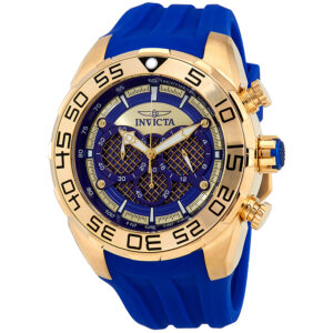 invicta speedway chronograph blue dial blue silicone men's watch 26302