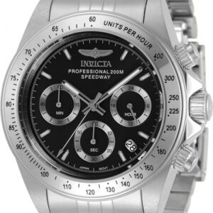 invicta speedway chronograph quartz black dial men's watch 30989