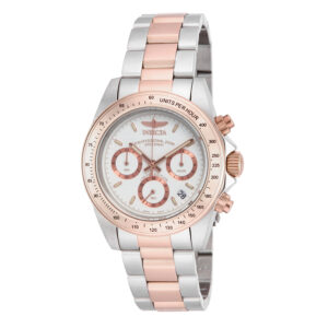 invicta speedway chronograph quartz white dial men's watch ile6932a