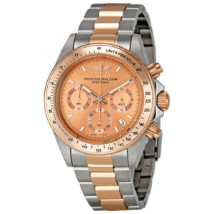 invicta speedway chronograph rose sunray dial men's watch 6933