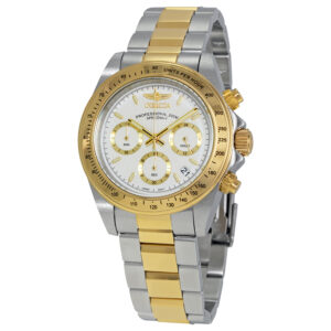 invicta speedway chronograph white dial men's watch 9212