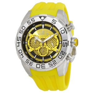 invicta speedway chronograph yellow dial men's watch 26298