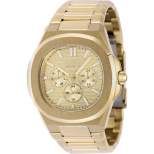 invicta speedway quartz gold dial men's watch 48525