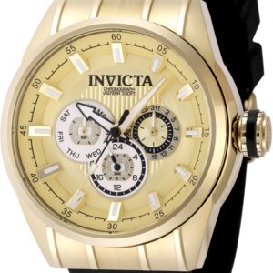 invicta speedway quartz gold dial men's watch 49056