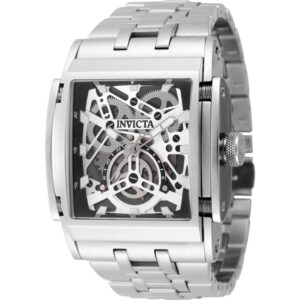 invicta speedway quartz silver and black dial men's watch 47719