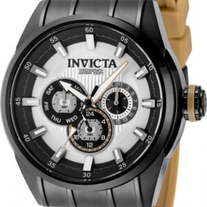 invicta speedway quartz silver dial men's watch 49053