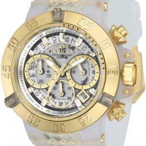 invicta subaqua noma iii chronograph gmt quartz white dial ladies watch 24373