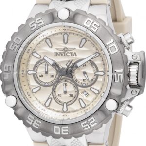 invicta subaqua poseidon chronograph gmt quartz champagne dial men's watch 48558