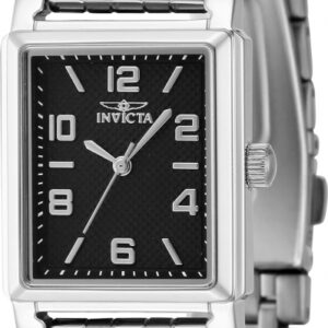 invicta vintage quartz black dial ladies watch 46663